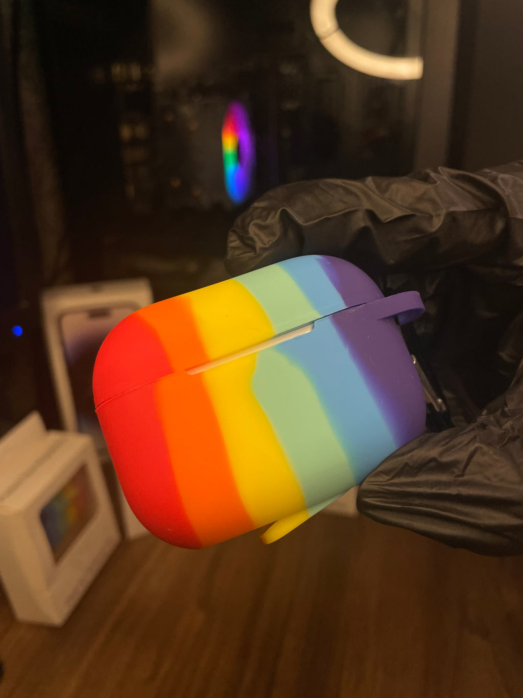 Colorful Rainbow Silicone Case for AirPods Pro  – Cute & Protective
