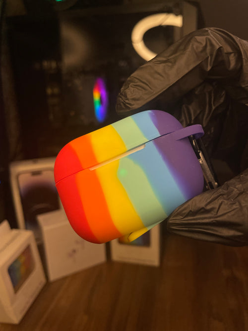 Colorful Rainbow Silicone Case for AirPods Pro  – Cute & Protective